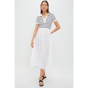 MOON RIVER Ivory Striped Polo Midi Dress Size XS NWT Retail $128 Tuckernuck